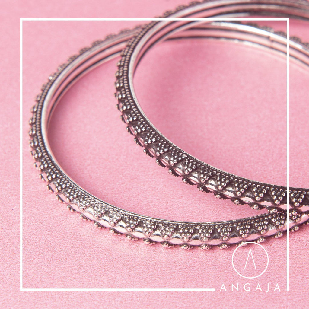 Silver Bangles - Angaja Silver