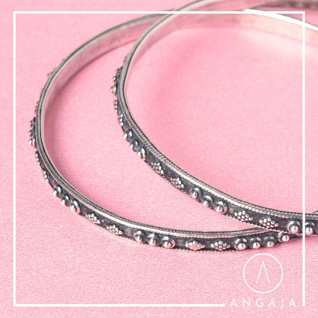 Silver Bangles - Angaja Silver