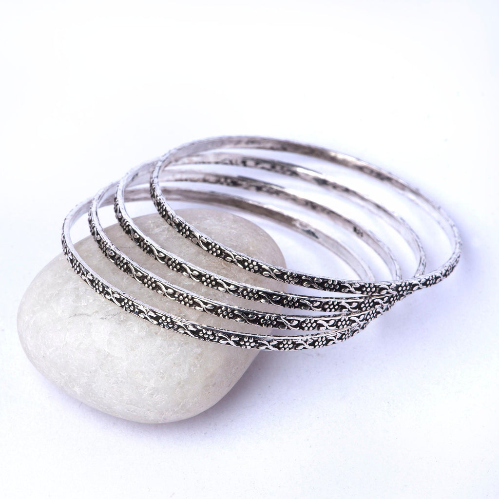 Silver Bangles - Angaja Silver