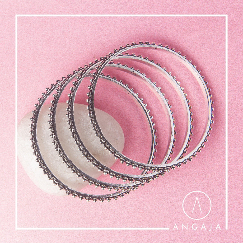 Silver Bangles - Angaja Silver