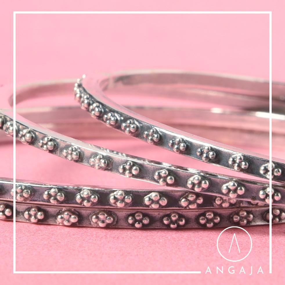Silver Bangles - Angaja Silver