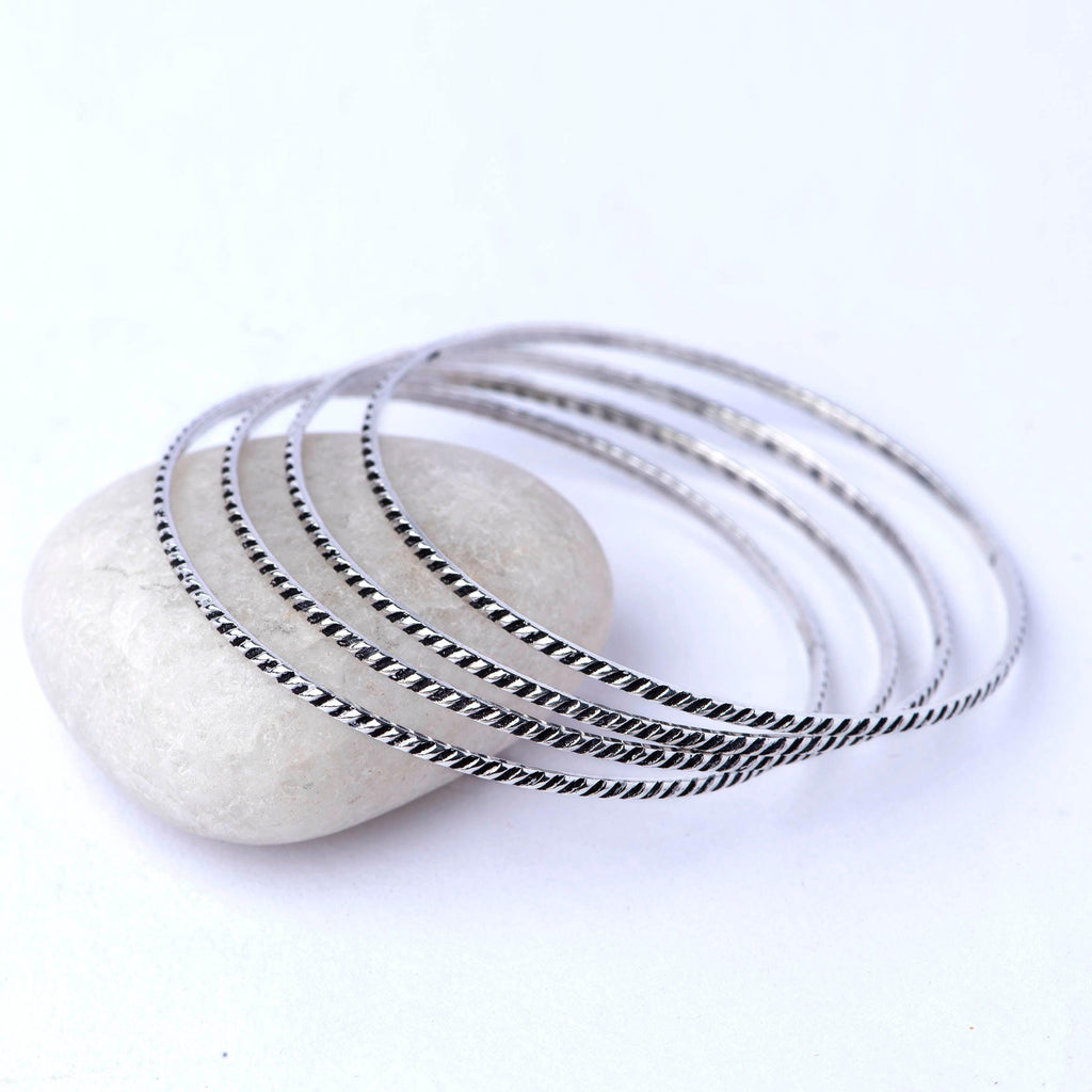 Silver Bangles - Angaja Silver