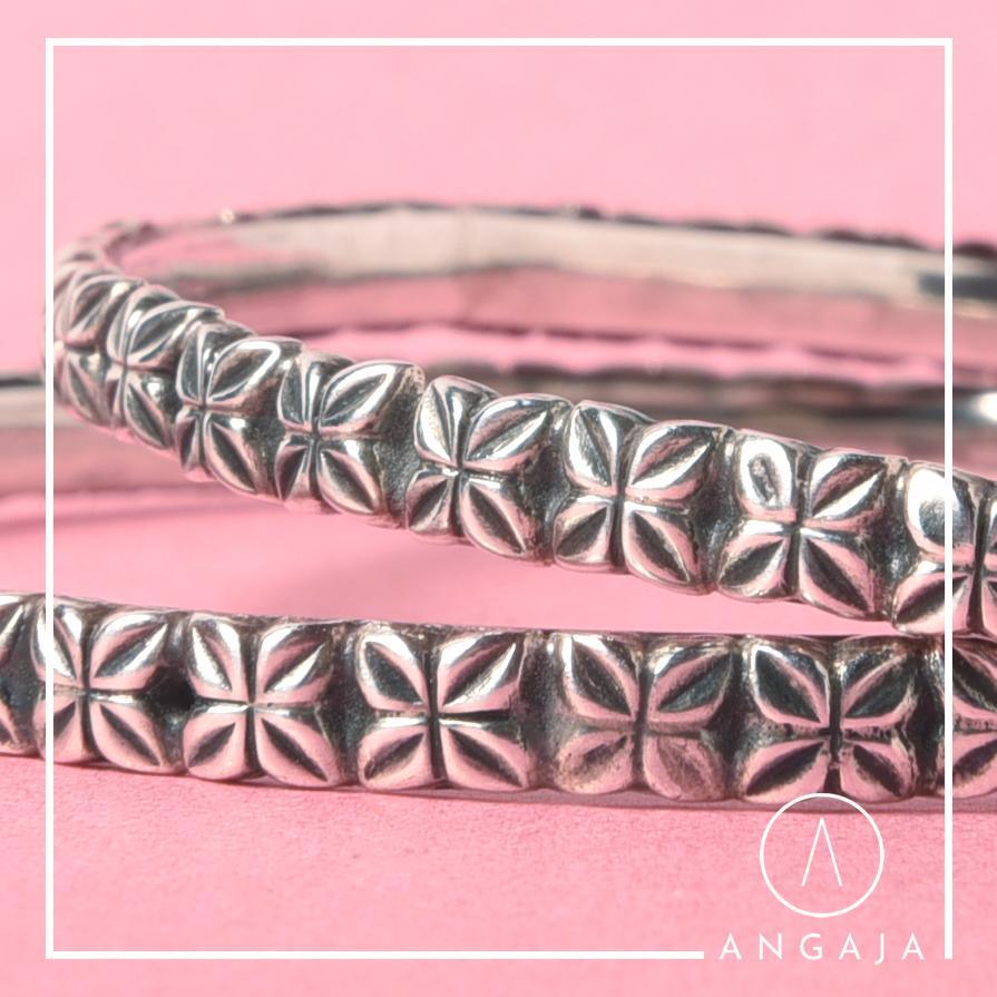 Silver Bangles - Angaja Silver