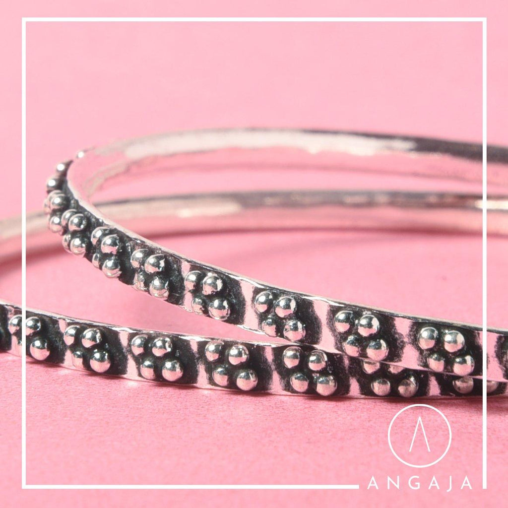 Silver Bangles - Angaja Silver