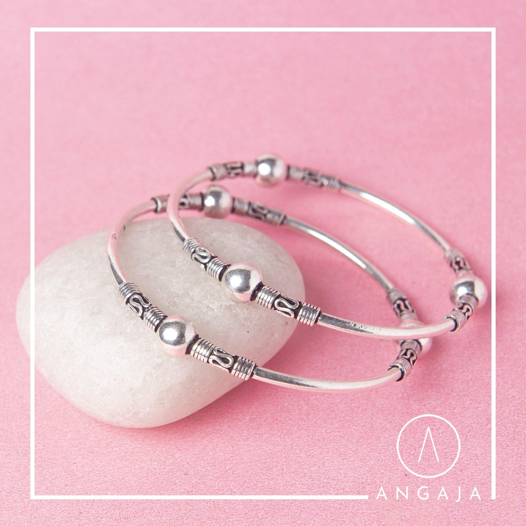 Silver Bangles - Angaja Silver