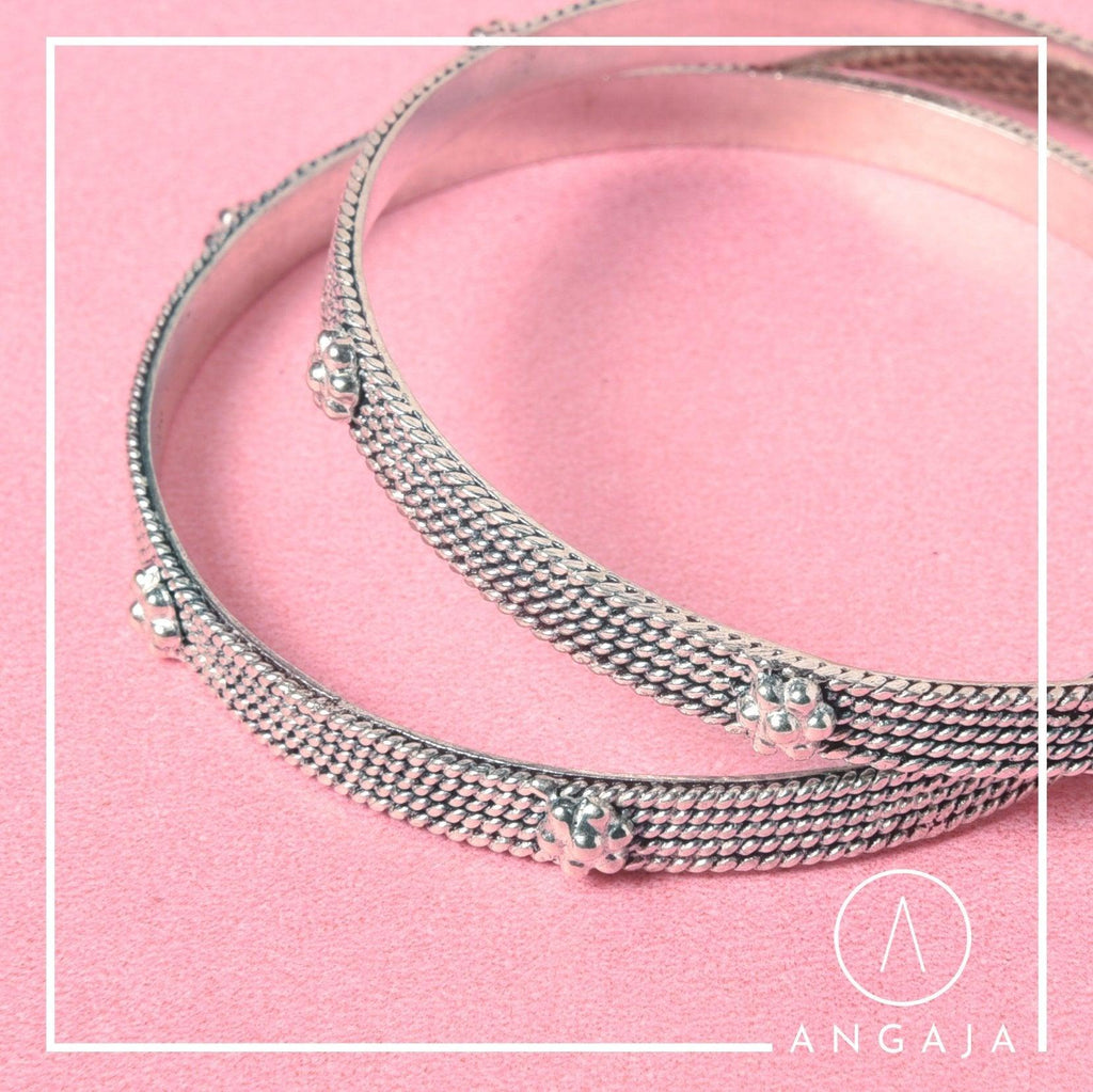 Silver Bangles - Angaja Silver