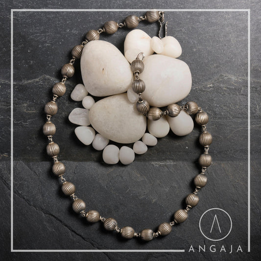 Silver Beads Necklace - Angaja Silver