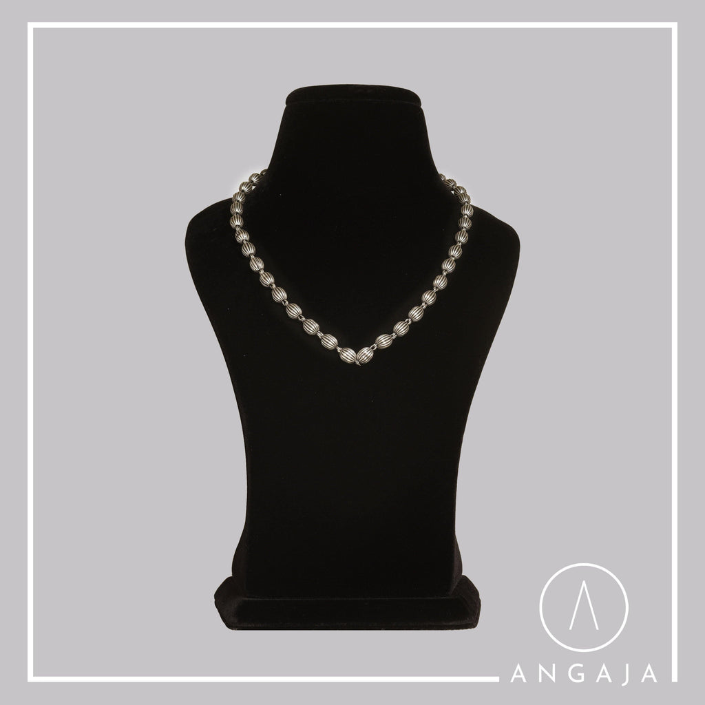 Silver Beads Necklace - Angaja Silver