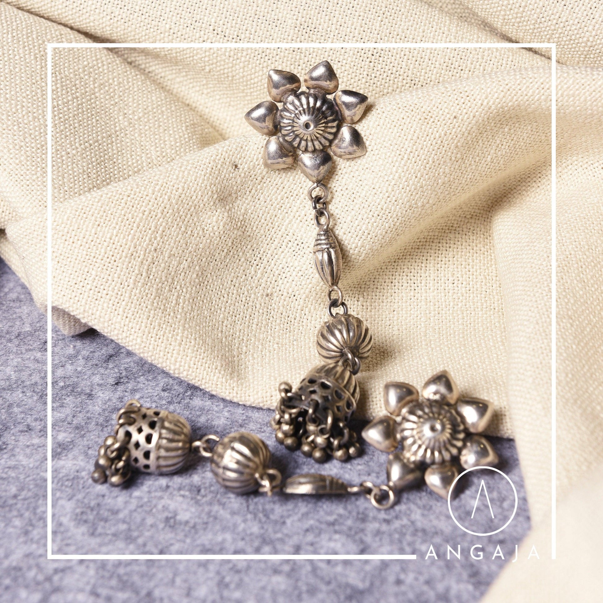 Silver Jhumka - Angaja Silver