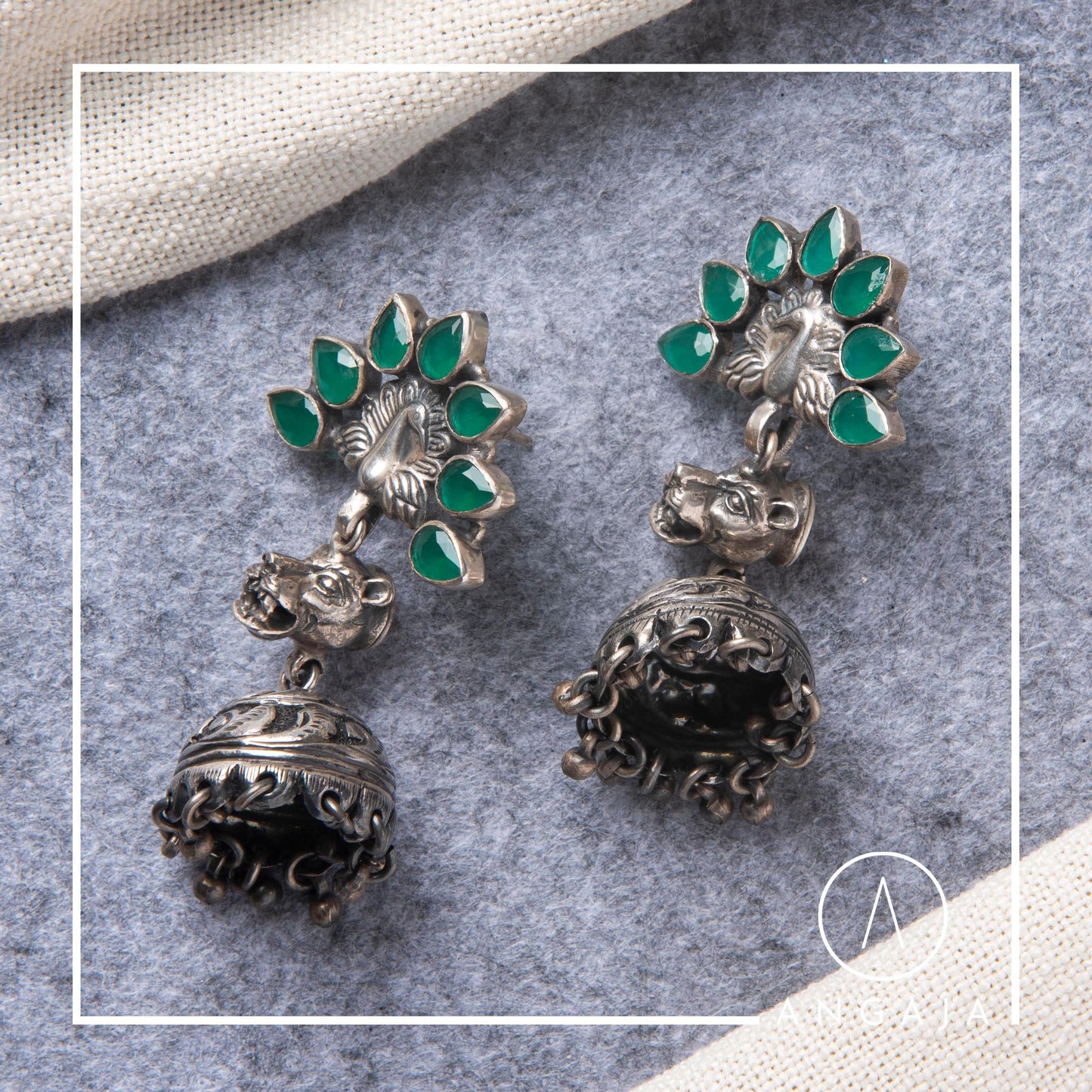 Silver Jhumka - Angaja Silver