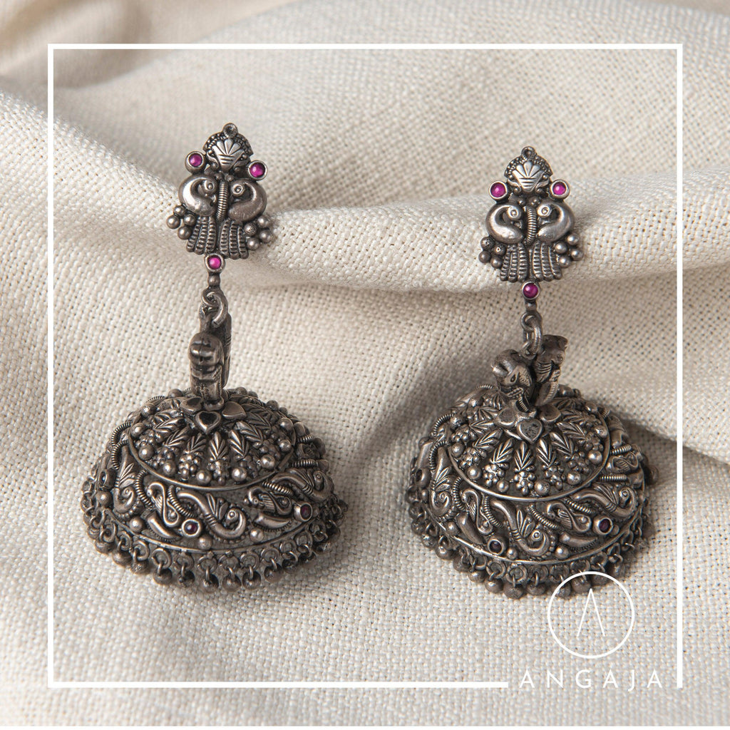 Silver Jhumka - Angaja Silver