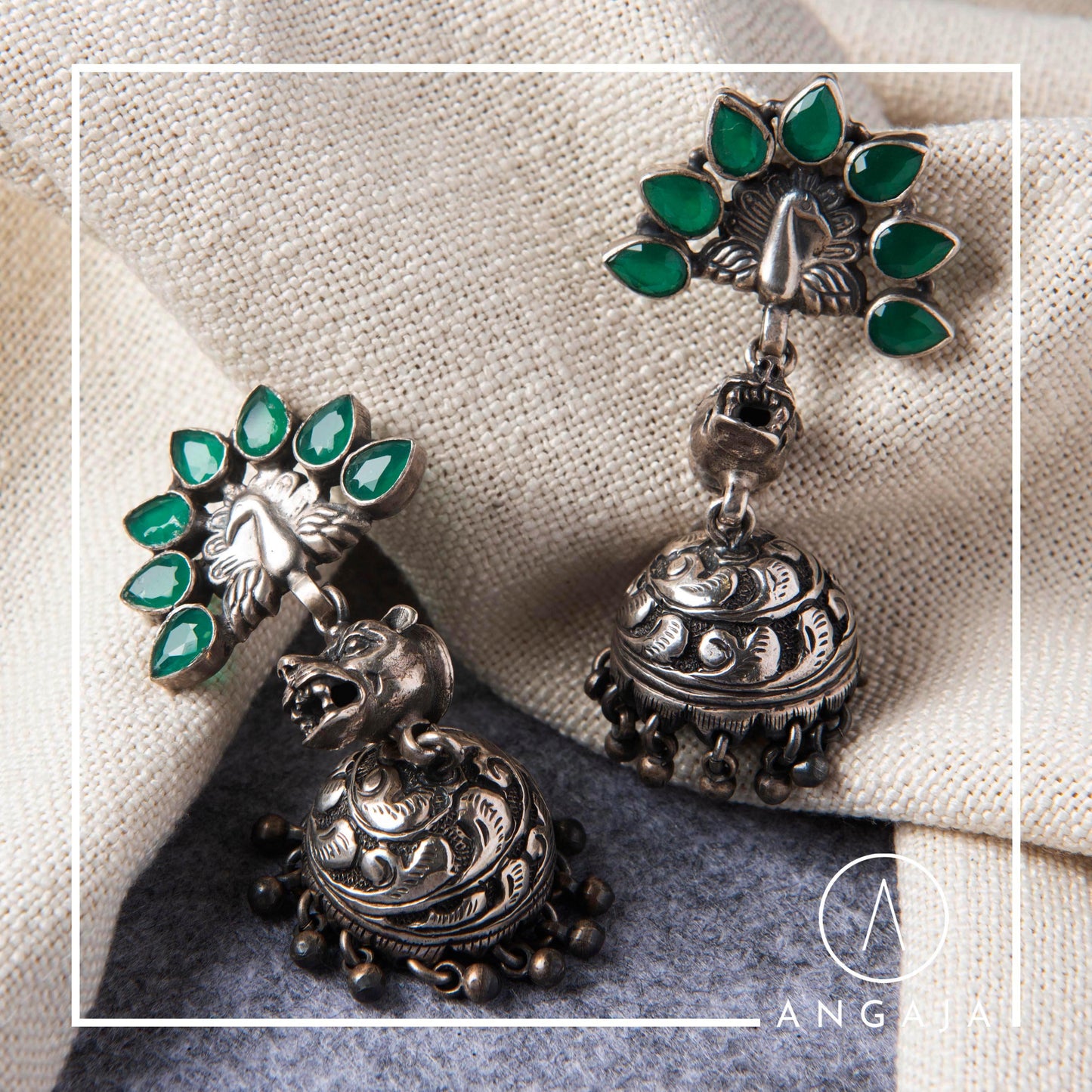 Silver Jhumka - Angaja Silver