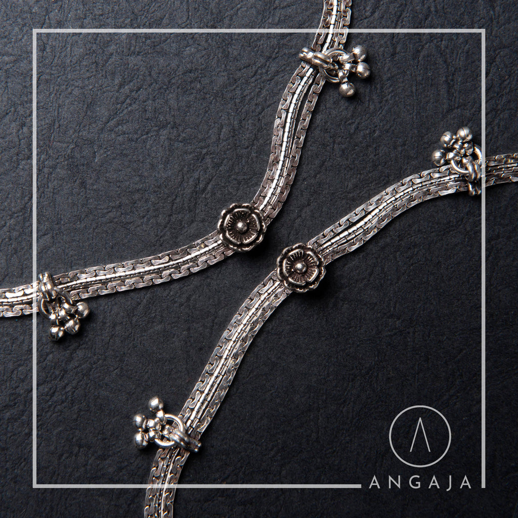 Silver Pajeb / Anklet - Angaja Silver