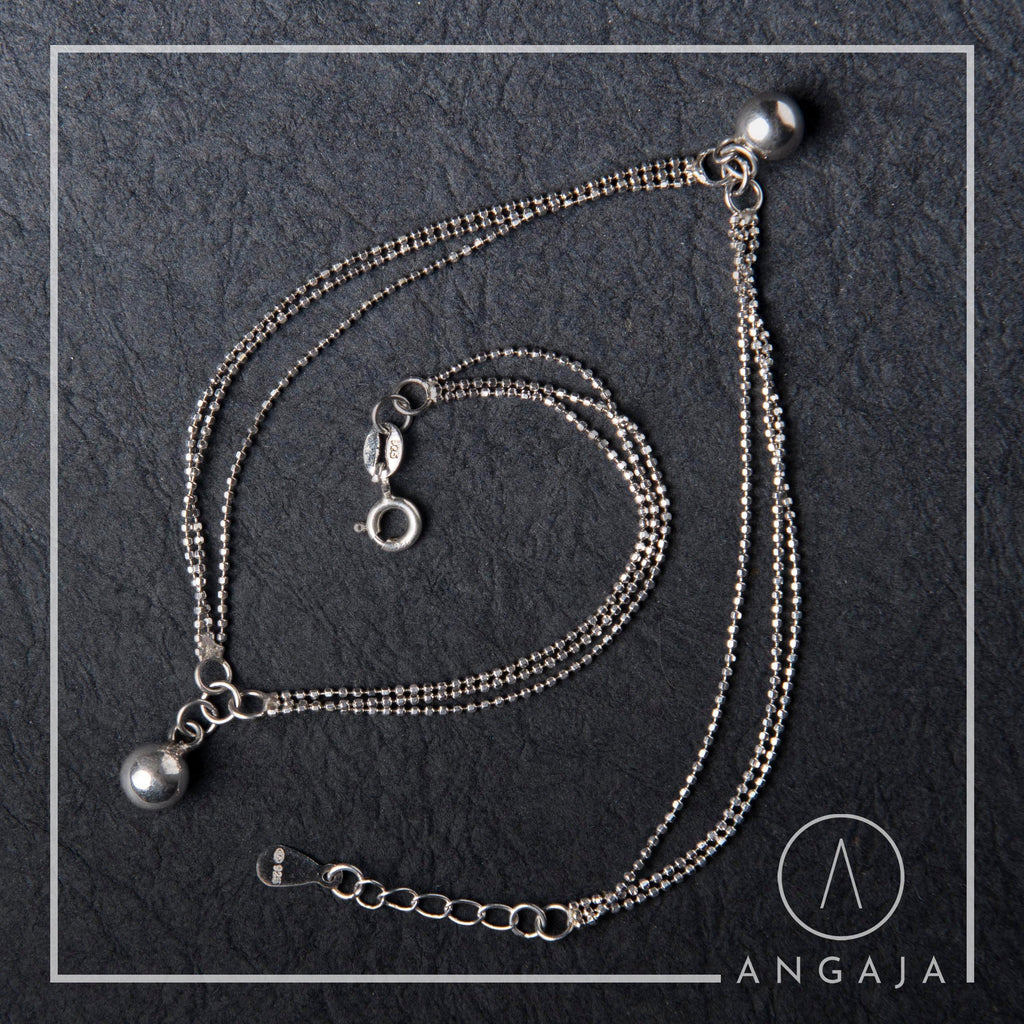 Silver Pajeb / Anklet - single pc - Angaja Silver