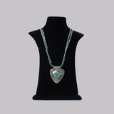 Silver Pendant in Turquoise Beads - Angaja Silver