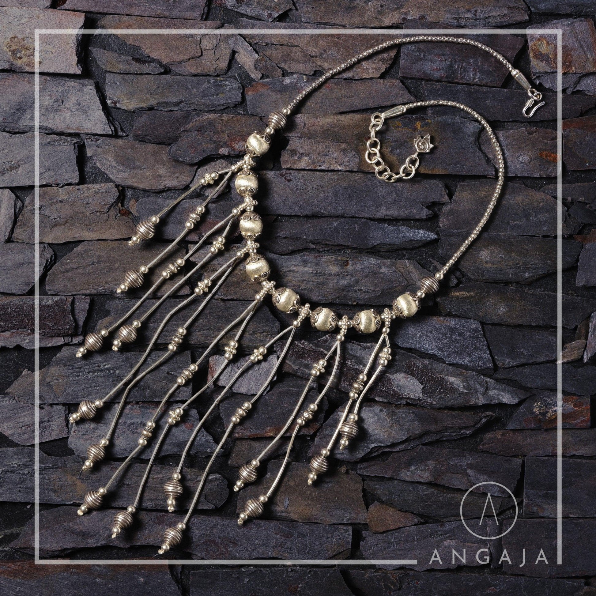 Silver Short Necklace - Angaja Silver