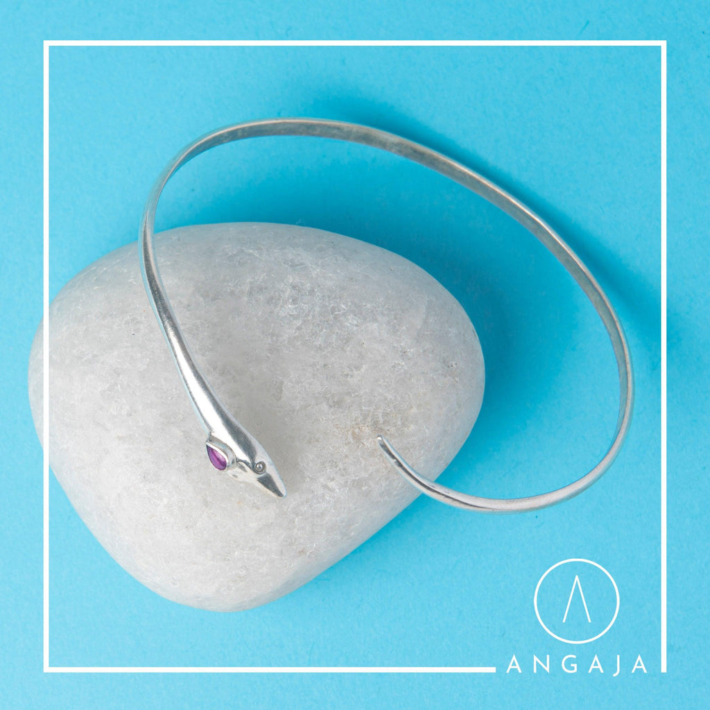 Snake Silver Bracelet - Angaja Silver