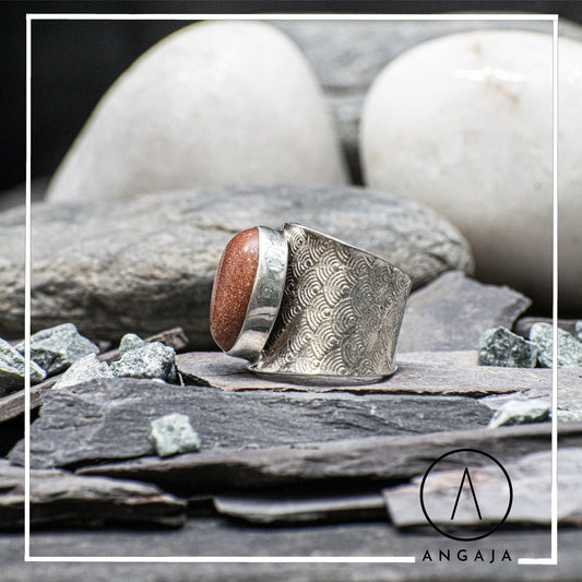 Stone Silver Ring - Angaja Silver