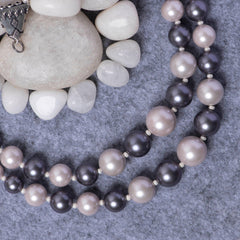 Tapered Fresh Water 2 Line Pearl Mala