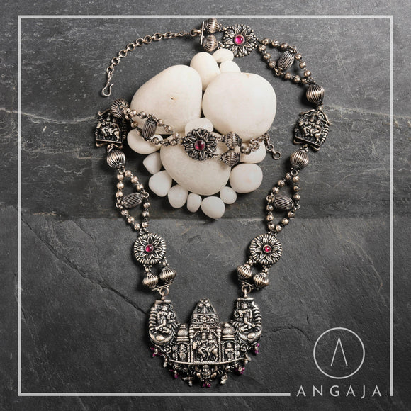 Temple Silver Necklace - Angaja Silver