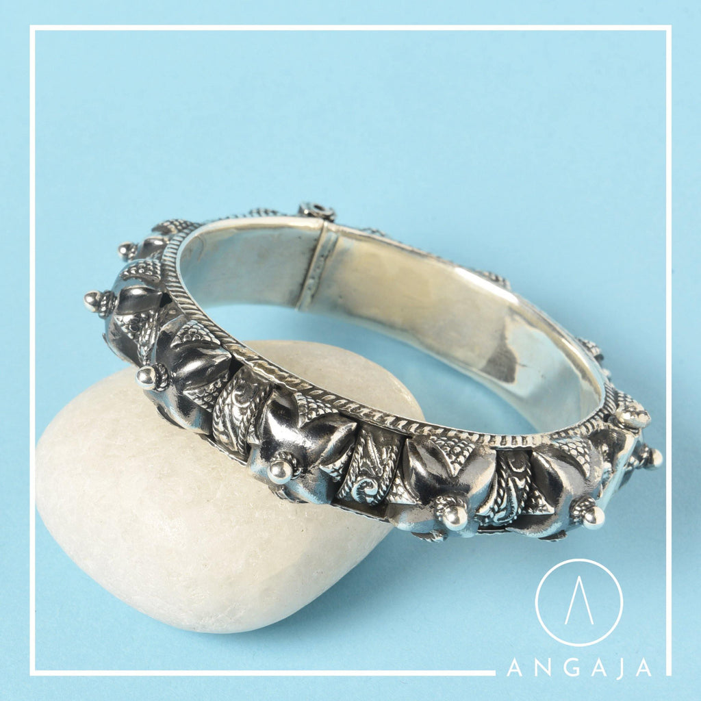 Traditional Silver Kada - Angaja Silver