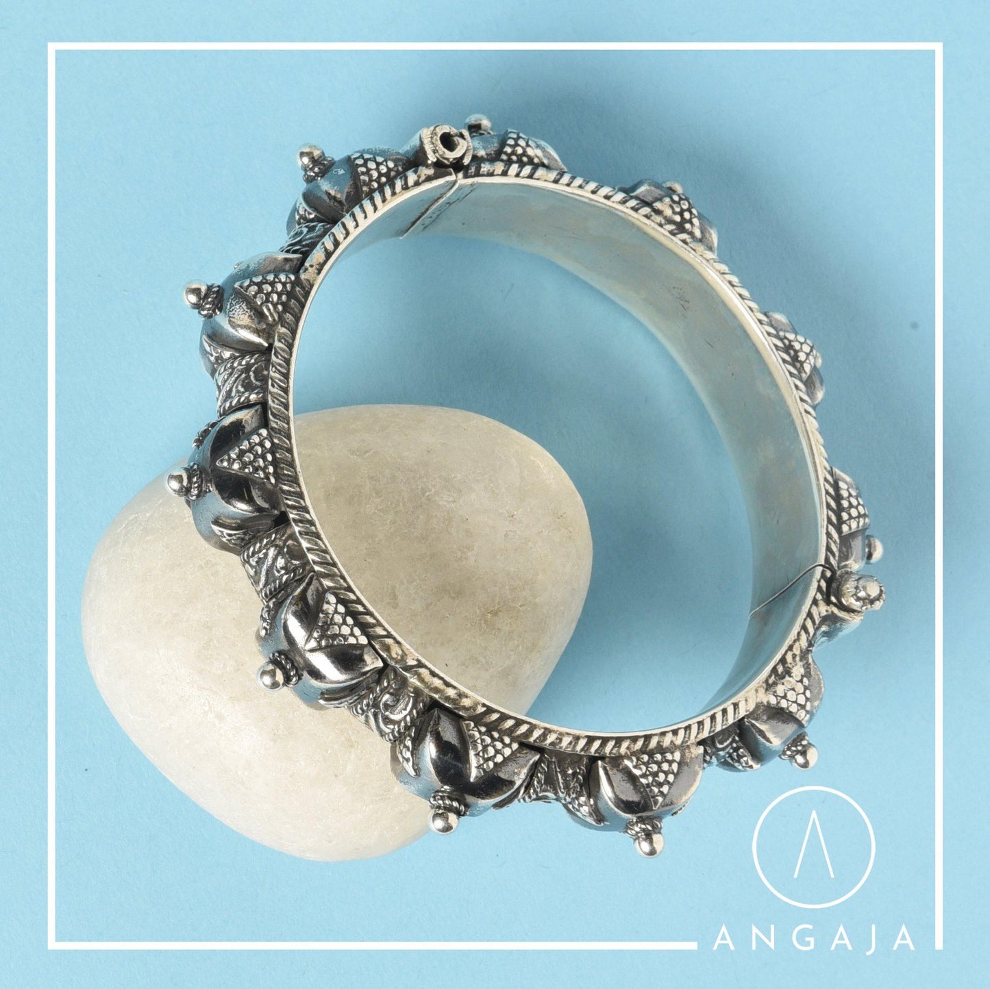 Traditional Silver Kada - Angaja Silver