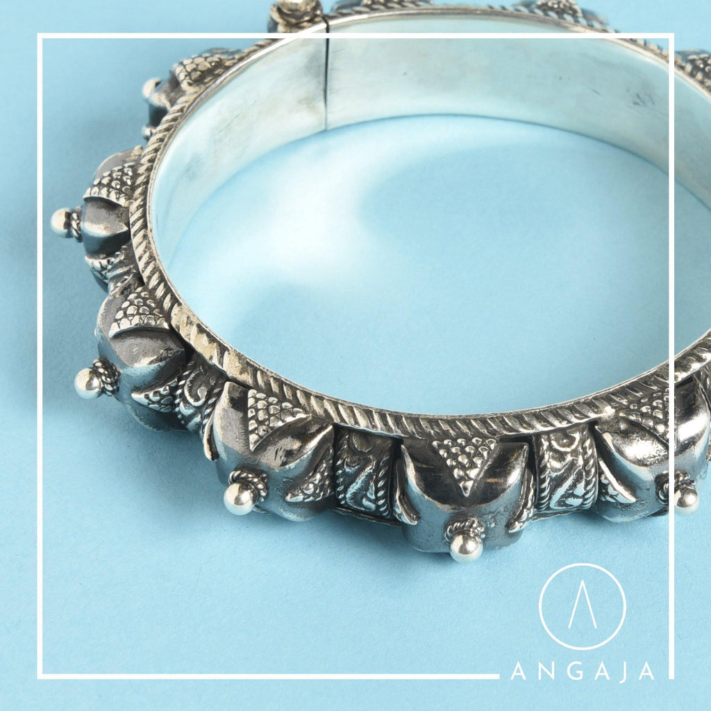 Traditional Silver Kada - Angaja Silver