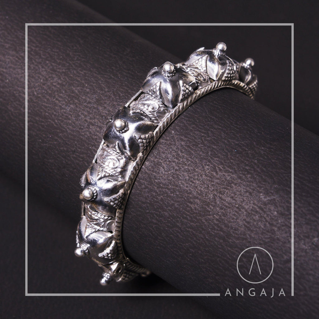 Traditional Silver Kada - Angaja Silver