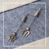 Trishul Silver Earrings - Angaja Silver